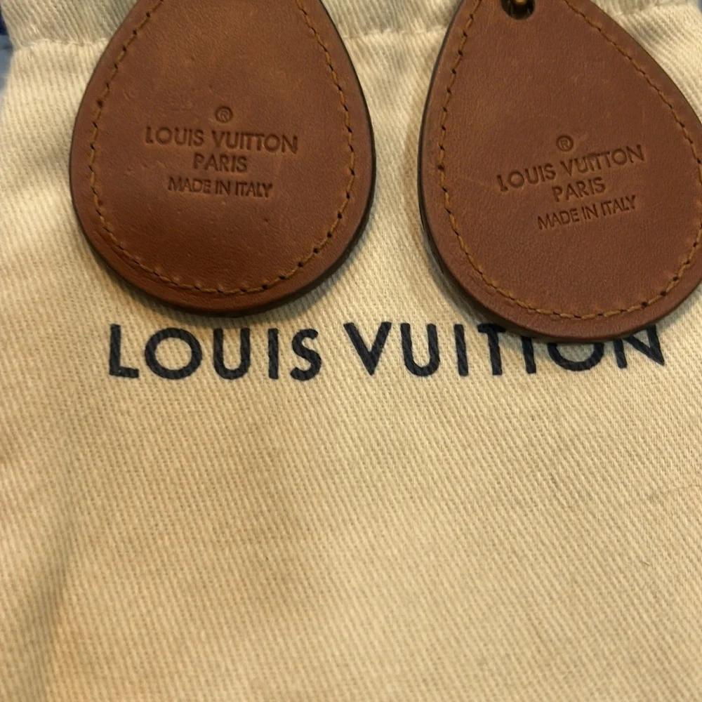 Louis Vuitton leather studded drop earrings - Picture 3 of 5